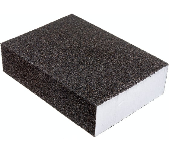 Изображение товара Губка шлифовальная четырехсторонняя (100х68х26 мм; Р80) "МАСТЕР" Зубр 35611-080