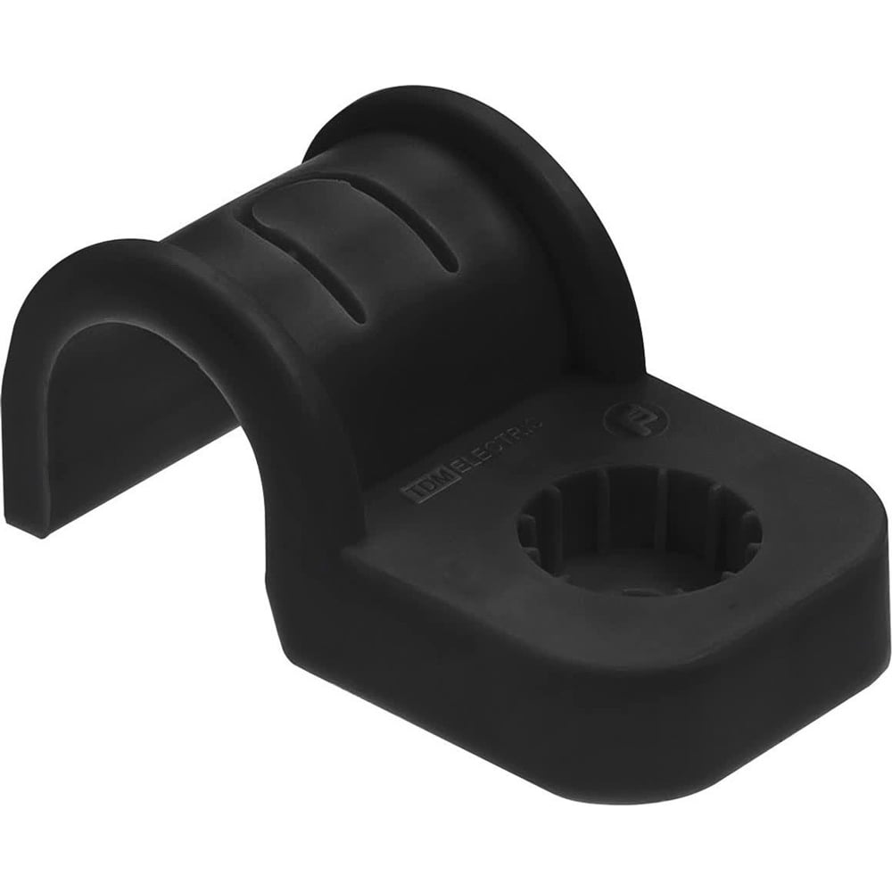 Изображение товара Крепеж-скоба TDM ELECTRIC для трубы 32 мм односторонняя для прямого монтажа черная, упаковка 400 штук SQ0405-6115