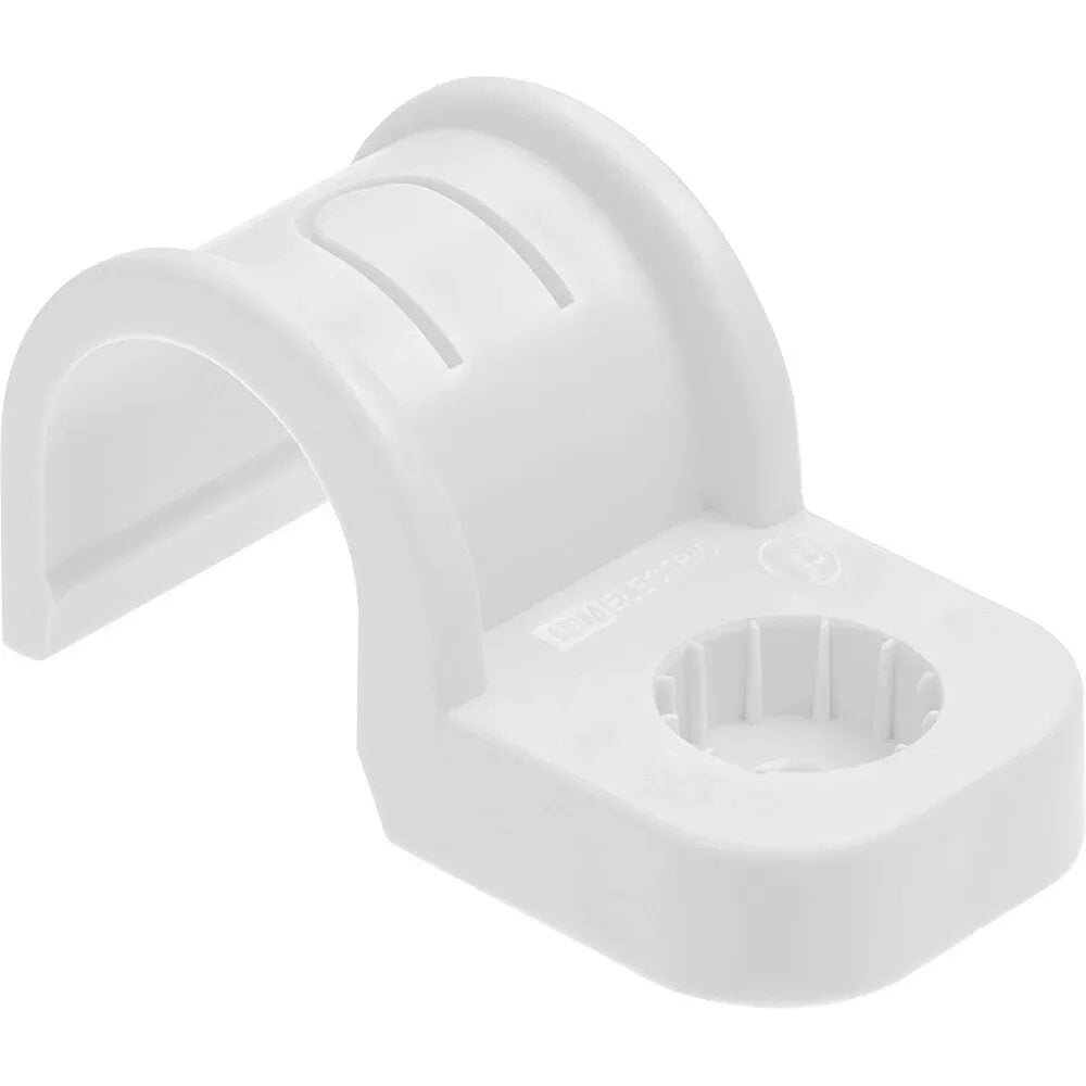 Изображение товара Крепеж-скоба TDM ELECTRIC для трубы 32 мм односторонняя для прямого монтажа белая, упаковка 400 штук SQ0405-6015