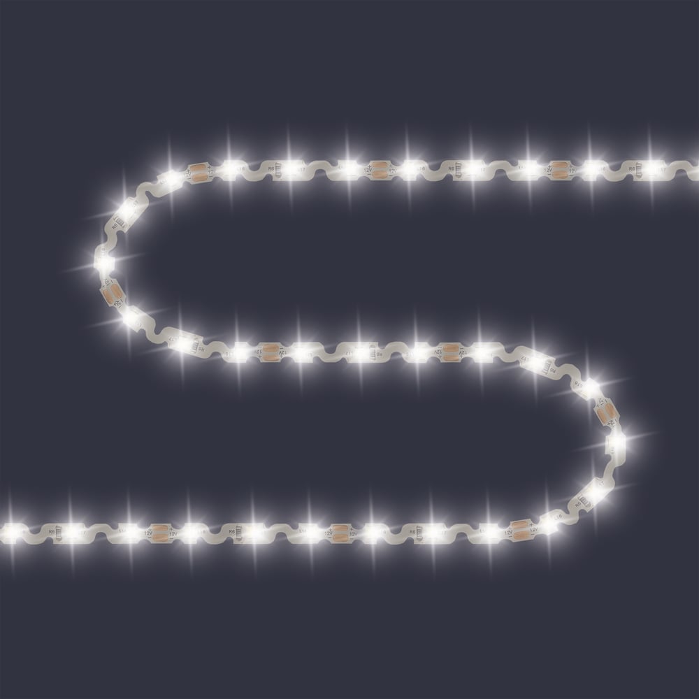 Изображение товара Светодиодная лента Apeyron 12В 4,8Вт/м SMD 2835 60Д/м IP20 5м дневной белый