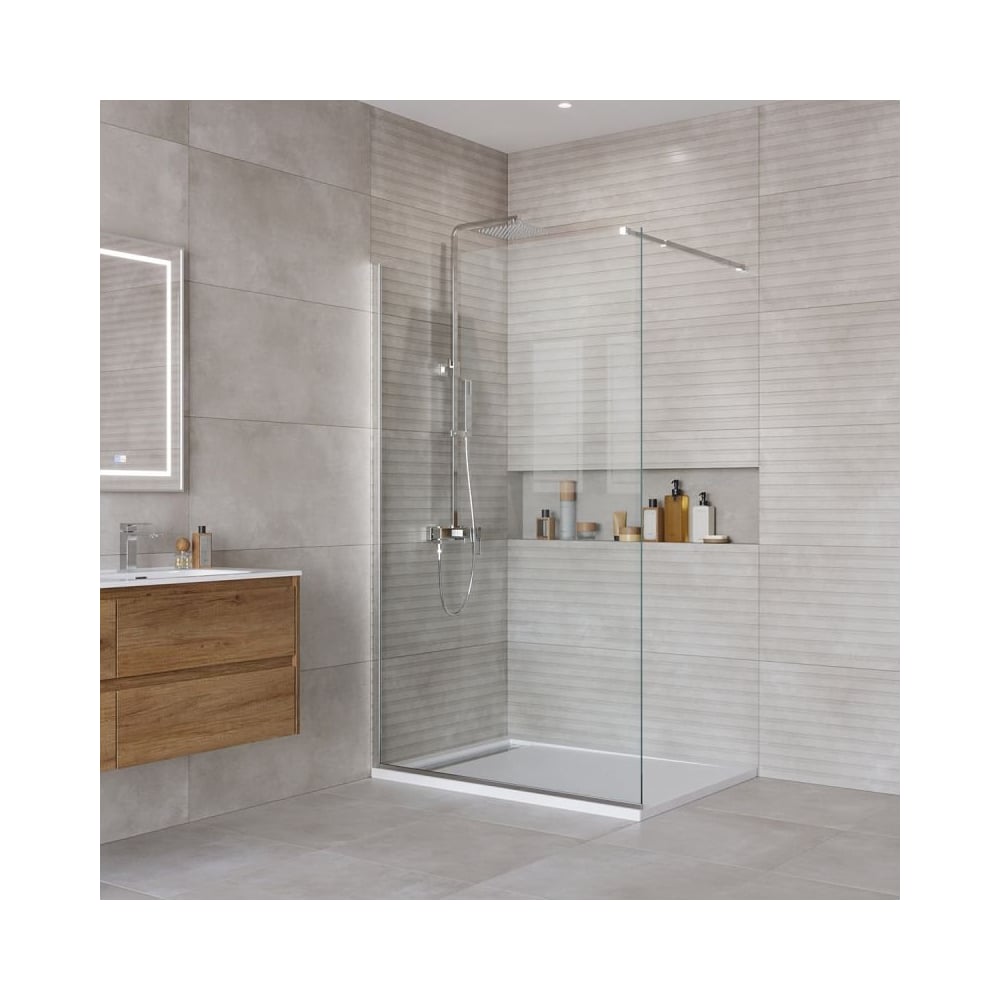 Изображение товара Душевая перегородка BelBagno KRAFT-L-1-120-C-Cr