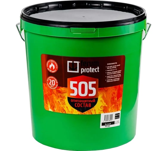 Изображение товара Вспучивающийся огнезащитный состав Ferumprotect 505 (на водной основе; белый; 25 кг) ЗОР00010298