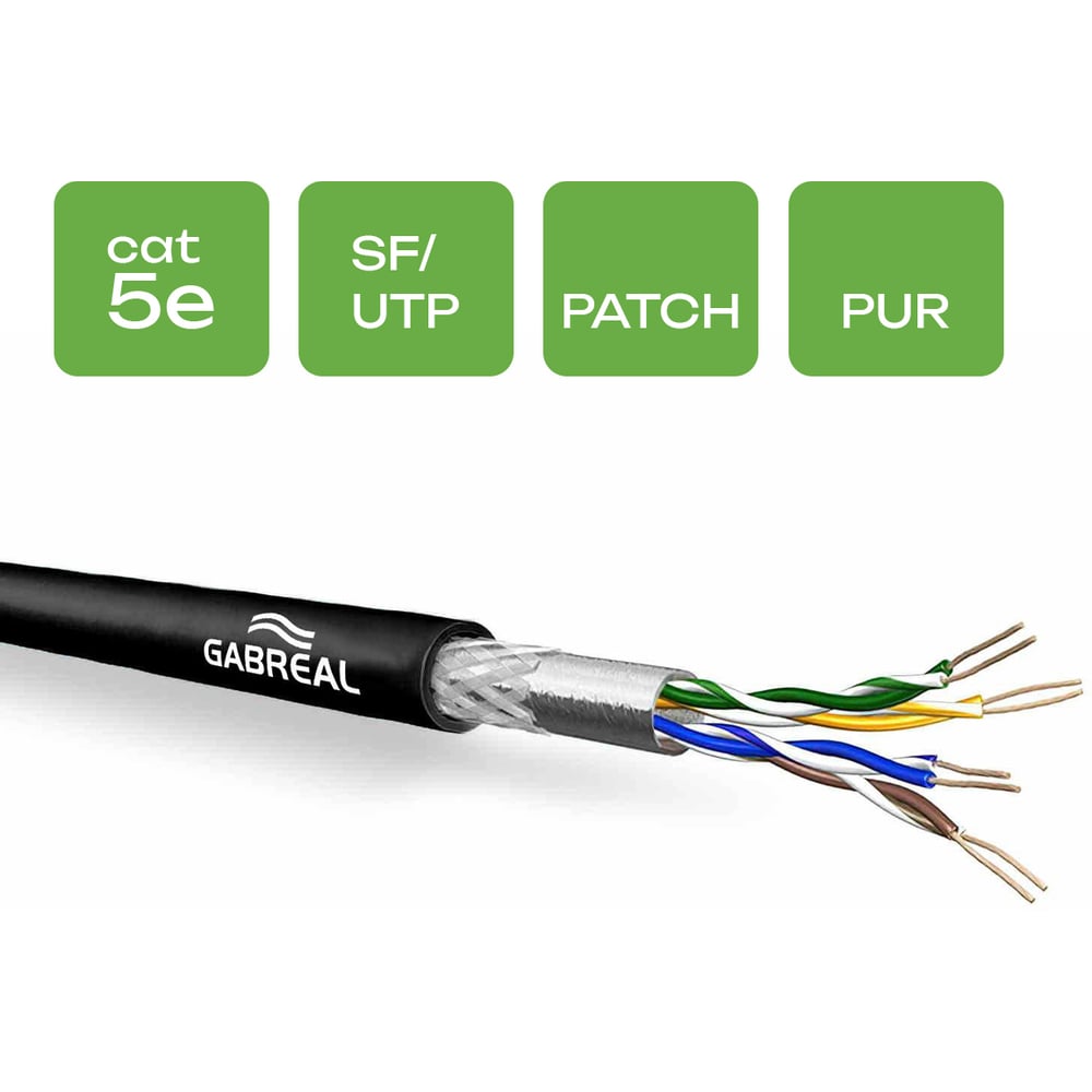 Витая пара GABREAL (500 м) CAT 5 FLEX SF/UTP STAGELAN BLC PUR