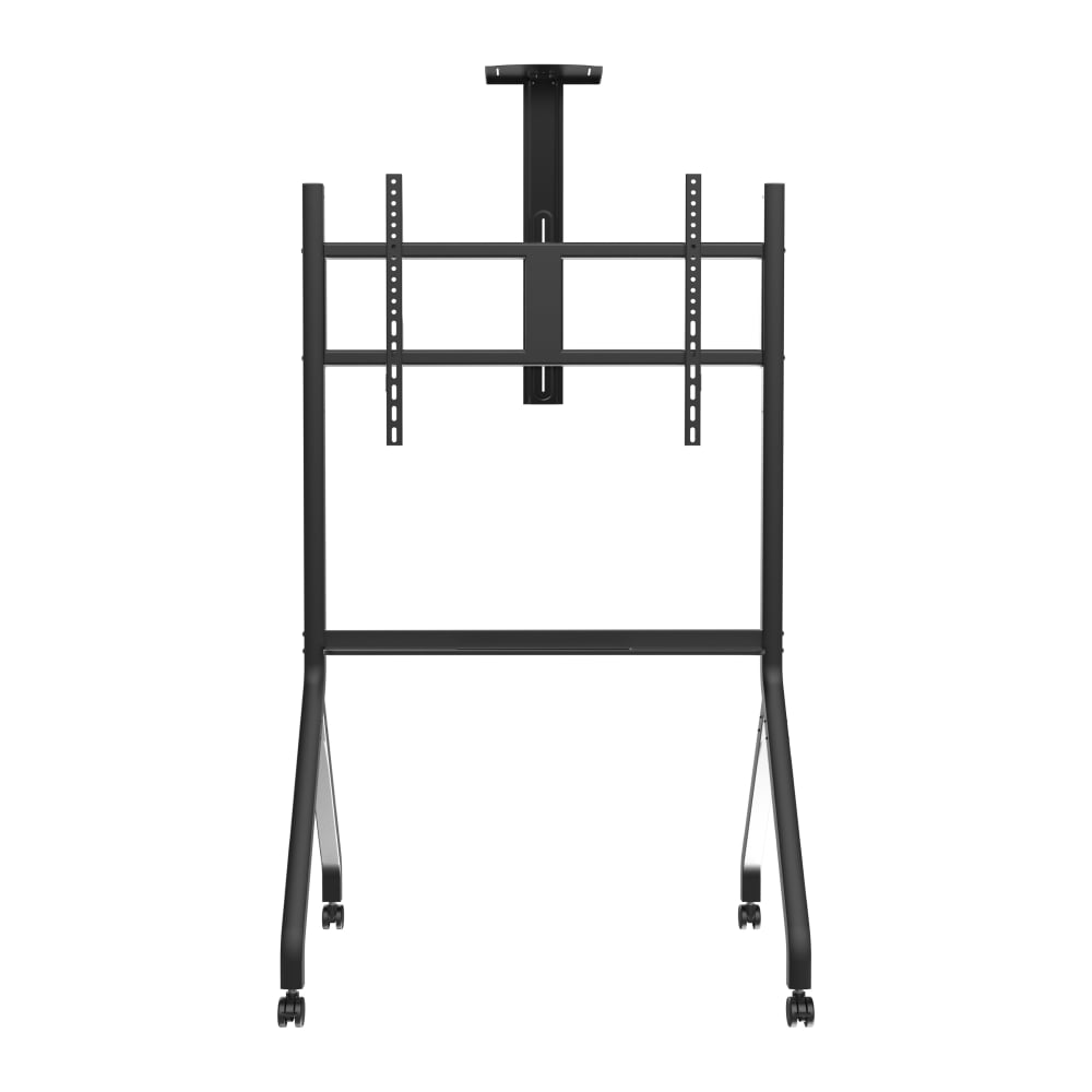 Изображение товара Стойка напольная Filum на колесах для телевизора до 100 с изменяемой высотой 1430-1630мм, полка для AV, VESA 900х600мм, до 100кг, цвет: че FL-TVST003