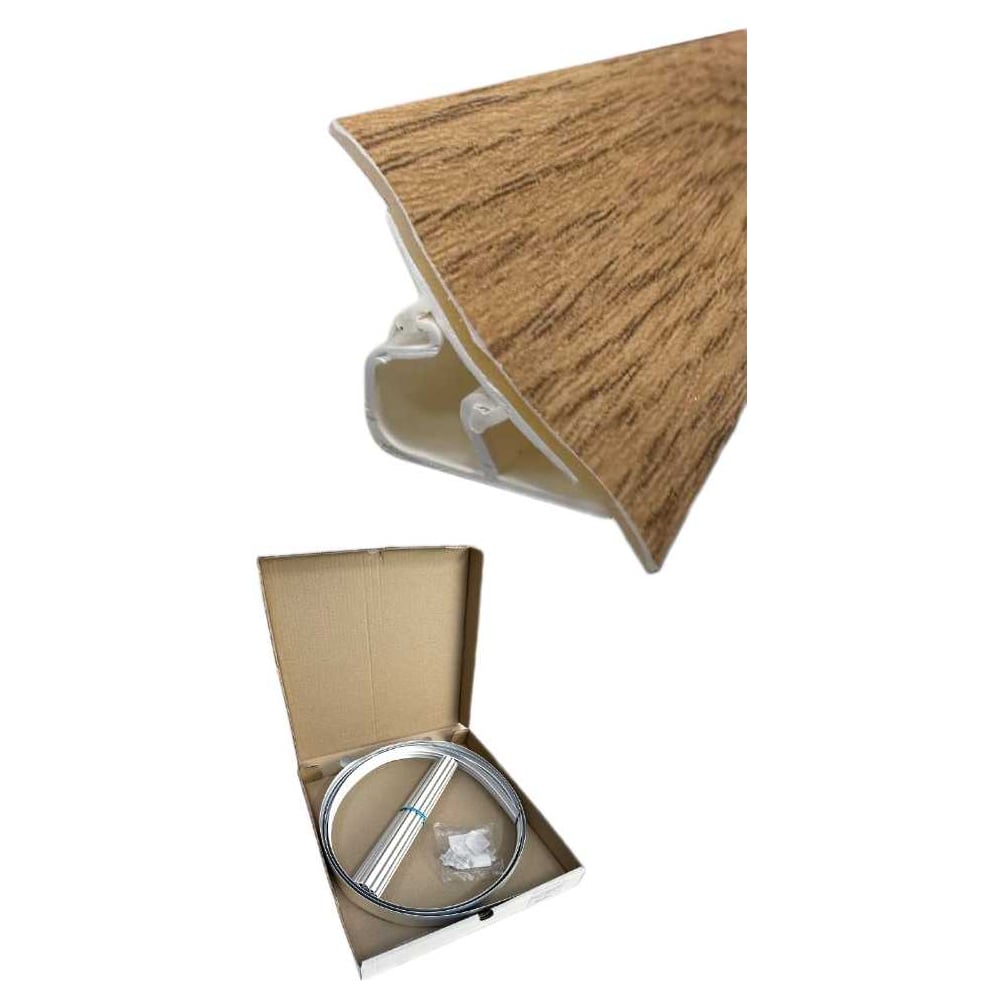 Изображение товара Плинтус для столешницы гибкий Аврора 23 + (кт заглушек/уголков) 3м (дуб вотан) 06027028