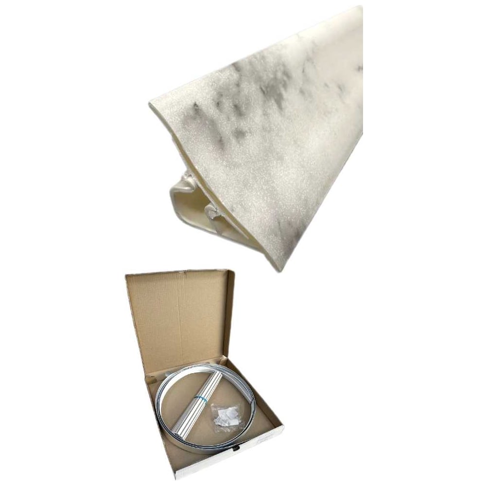 Изображение товара Плинтус для столешницы Аврора 23 + мрамор белый 3м 06027029