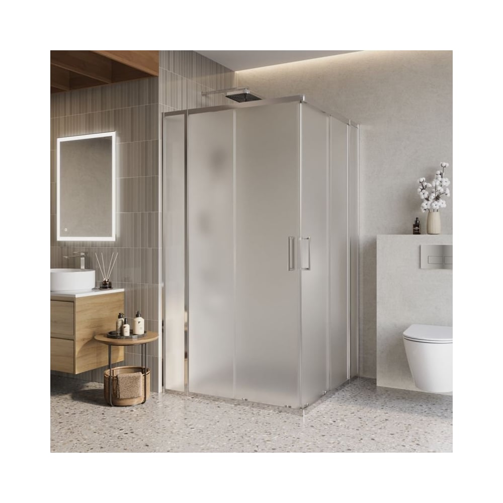 Душевой уголок BelBagno LUCE-A-22-90+20-P-Cr