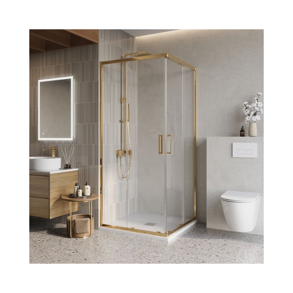 Душевой уголок BelBagno LUCE-A-2-90-C-ORO