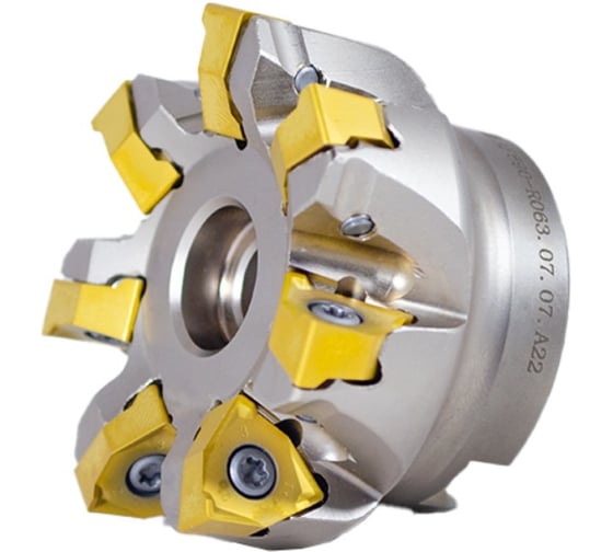 Изображение товара Фреза торцовая 63 с механическим креплением Русский Инструмент 6гр пл-н XNHU 0806 Z=7 dпос=22мм AF690-R063.07.07.A22 ri.195.361