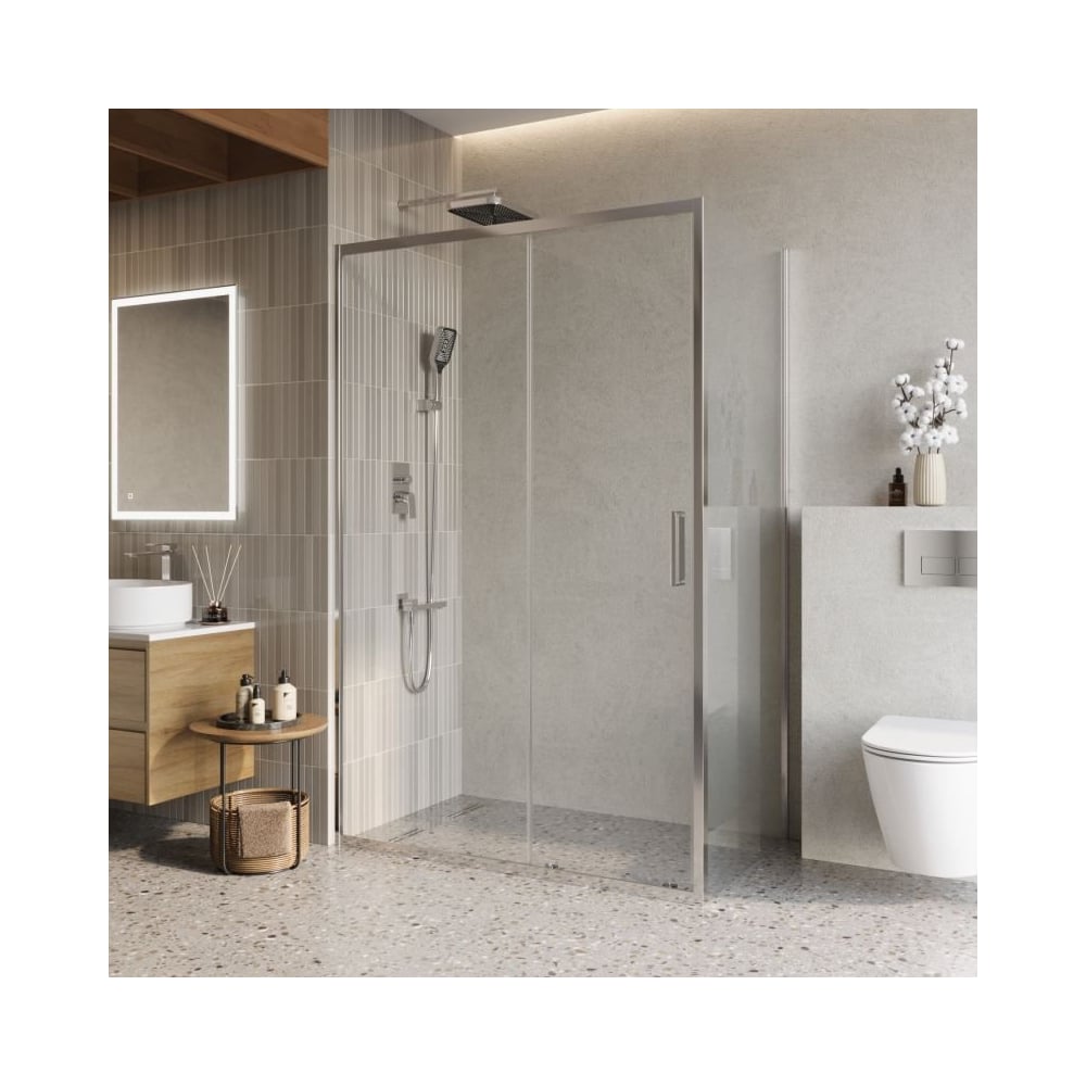 Душевой уголок BelBagno LUCE-AH-1-130/80-C-Cr