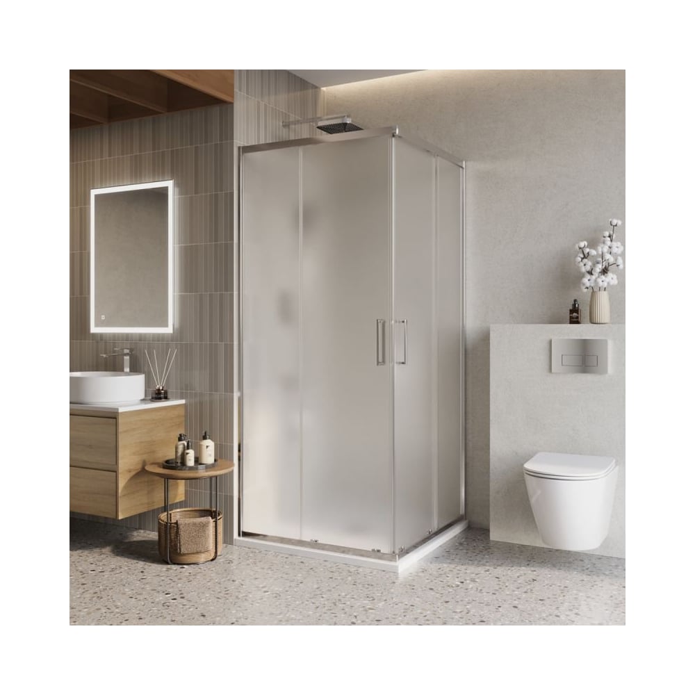Душевой уголок BelBagno LUCE-A-2-90-P-Cr