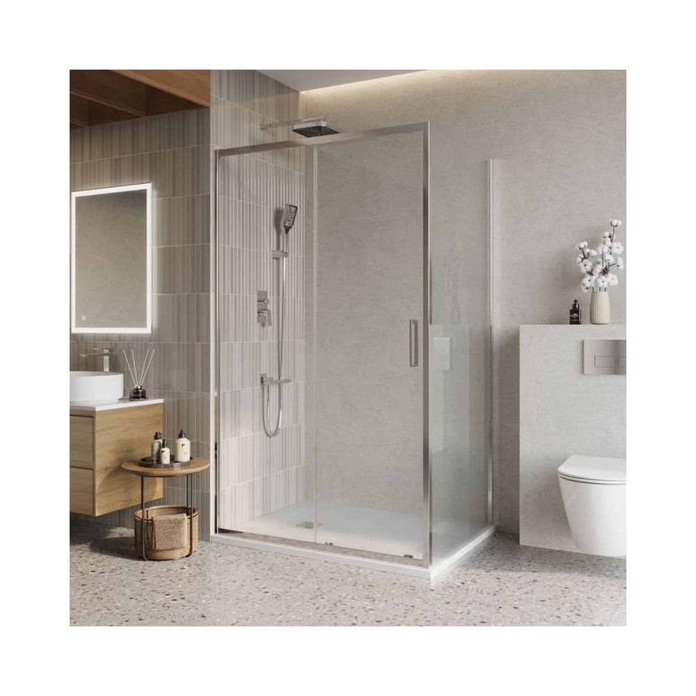 Душевой уголок BelBagno LUCE-AH-1-110/100-C-Cr