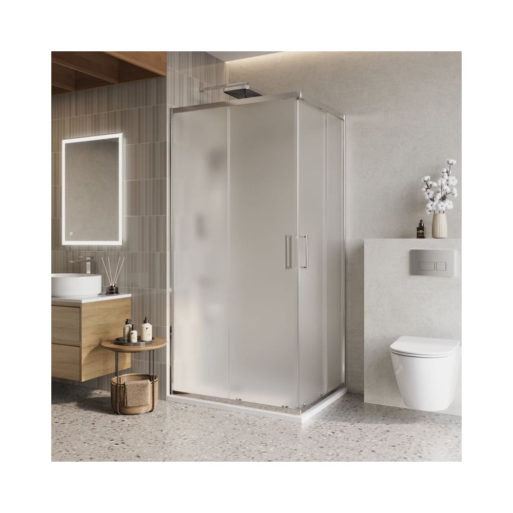 Душевой уголок BelBagno LUCE-AH-2-100/80-P-Cr