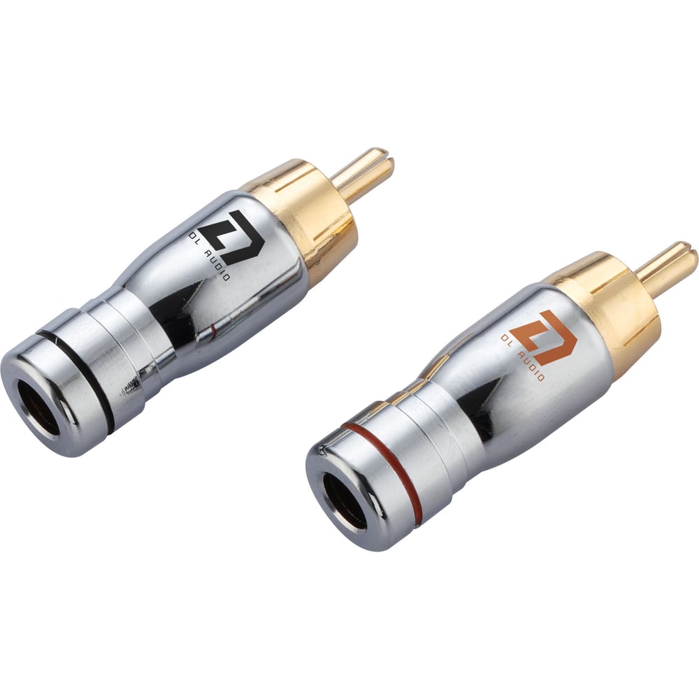 Изображение товара RCA-разъем DL AUDIO Phoenix: угловой адаптер 2×RCA розетка, латунь, серебро