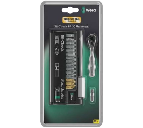 Изображение товара Набор (биты + трещотки) BC BR 30 Universal + 8001 A 1/4" SB Wera WE-073640