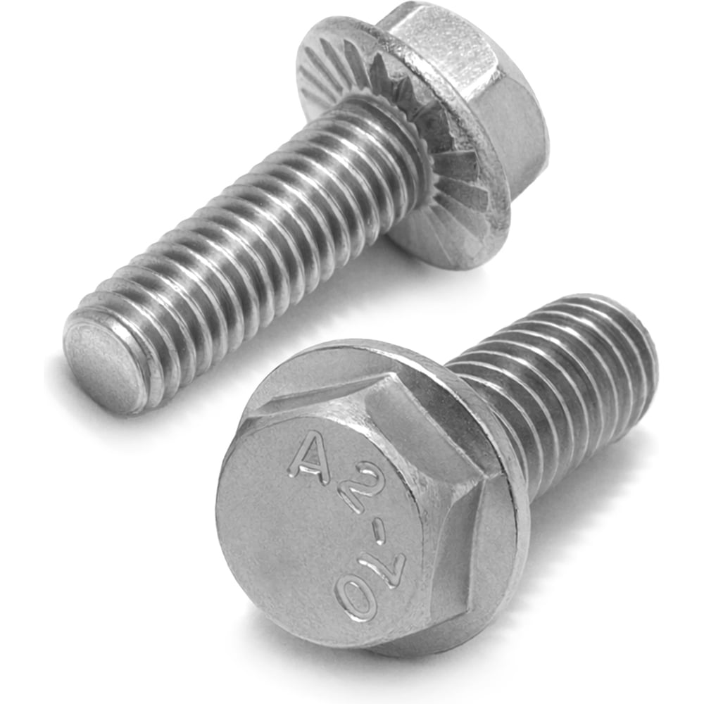 Изображение товара Болт KREPFIELD М5x40 DIN 6921 А2-70 с шестигранной головкой и фланцем (10 шт.)