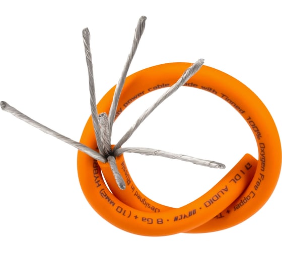 Изображение товара Кабель силовой DL AUDIO Raven Power Cable 8 Ga Orange