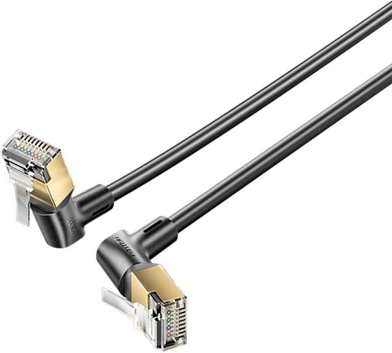 Изображение товара Патч-корд прямой VENTION STP cat.8, RJ45 угол 90, 1.5м, черный IKLBG
