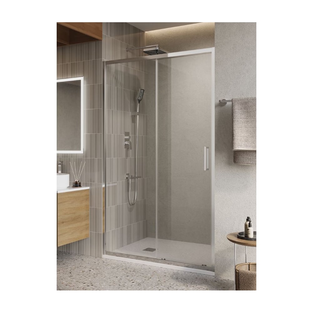 Изображение товара Душевая дверь из стекла BelBagno LUCE с хромированным профилем, раздвижная Изображение товара Душевая дверь из стекла BelBagno LUCE с хромированным профилем, раздвижная