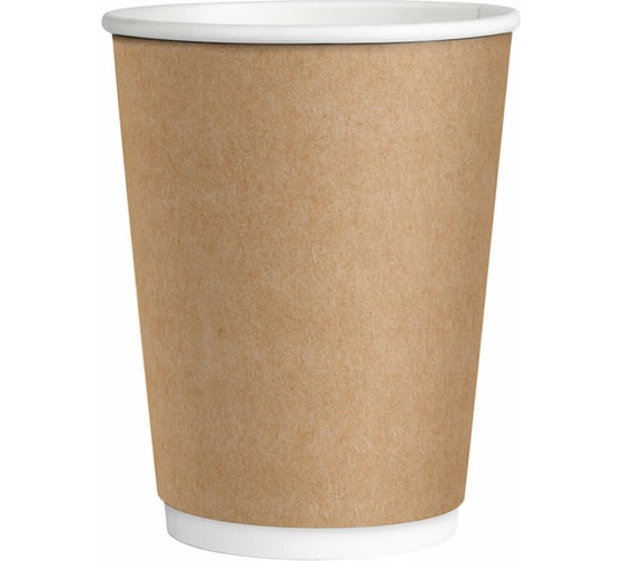 Изображение товара Одноразовые стаканы OfficeClean, бумажные двухслойные, крафт, 300 мл, 30 шт 321678