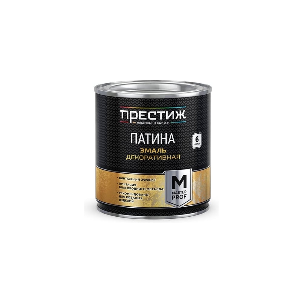 Эмаль декоративная Престиж Патина, 0,2 л, лимонное золото 236824