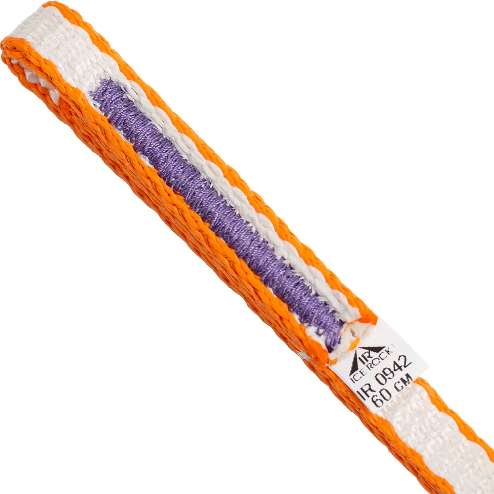Изображение товара Петля из дайнемы оранжево-белая для такелажа ICE ROCK IR 0942.orange 60 см, шир. 10 мм