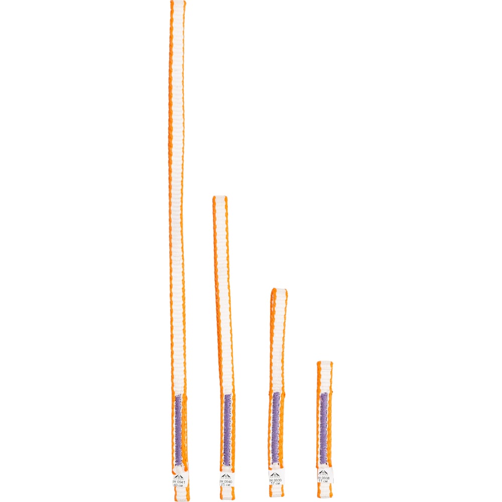 Оттяжка из дайнемы оранжево-белая ICE ROCK IR 0940.orange 25 см, шир. 10 мм