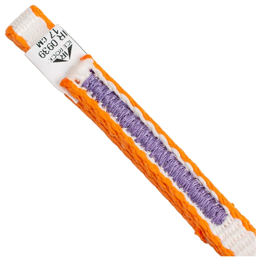 Изображение товара Оттяжка из дайнемы оранжево-белая ICE ROCK IR 0939.orange 17 см, шир. 10 мм