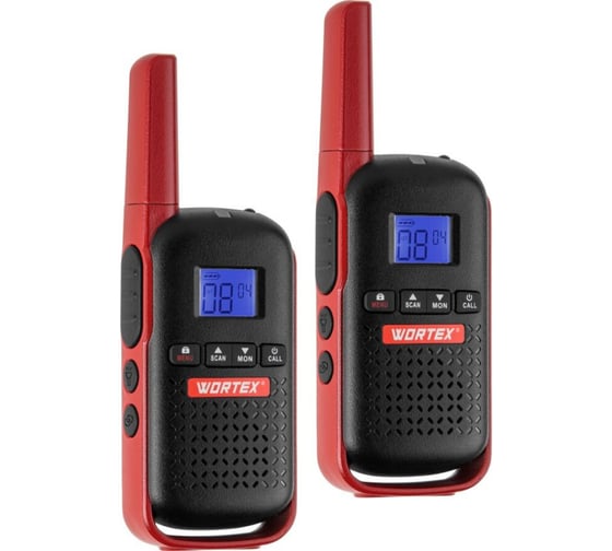 Изображение товара Портативная радиостанция WORTEX WT 0805 в кор. (комплект 2 шт.) SOLO, PMR (446 МГц), 0,5 Вт 1323985
