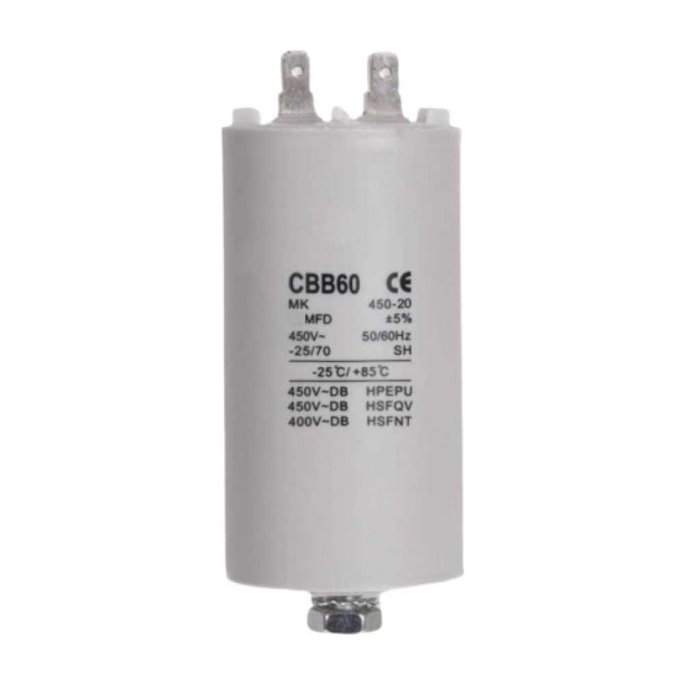 Конденсатор Amperin CBB60 10мкФ 450V (4 клеммы, крепление болтом) 304002 083809