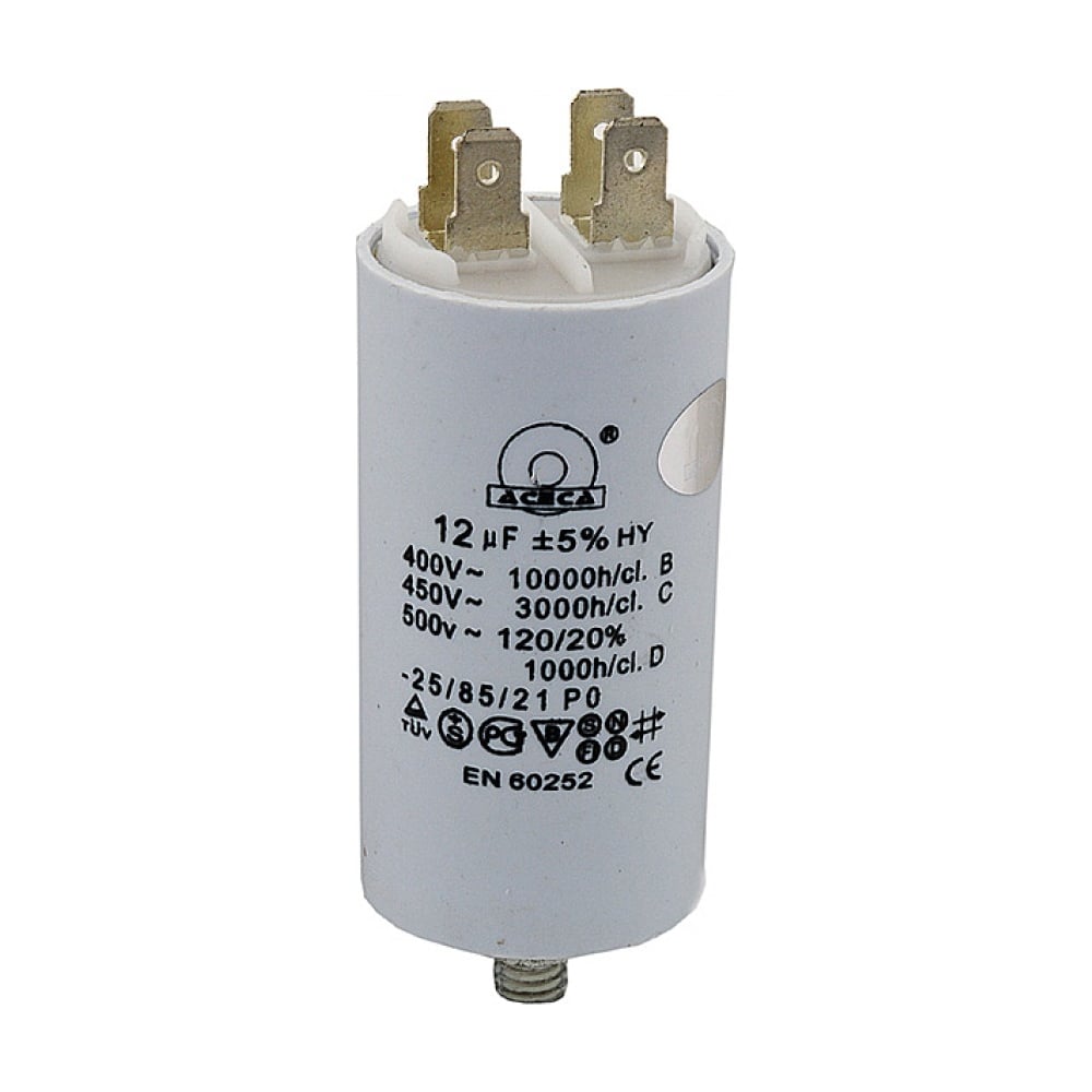 Конденсатор Amperin CBB60 12мкФ 450V (4 клеммы, крепление болтом) 304003 083810