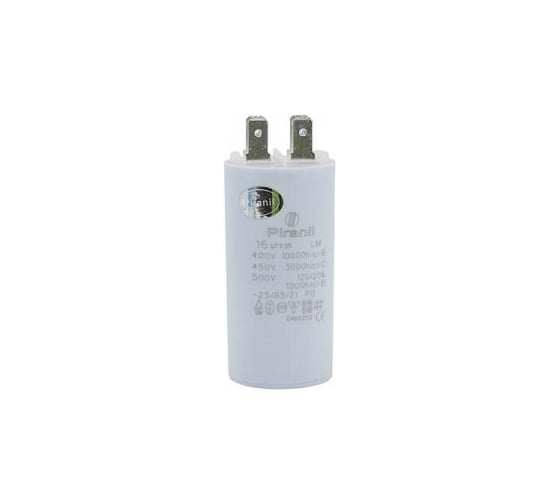 Изображение товара Конденсатор Amperin CBB60 16мкФ 450V, 37x70мм (4 клеммы, крепление болтом) 304004 083811