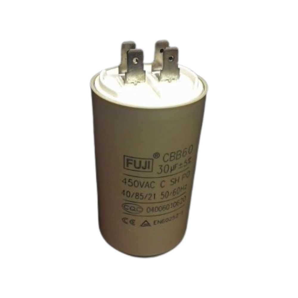 Конденсатор Amperin CBB60 30мкФ 450V (4 клеммы, крепление болтом) 304008 083815