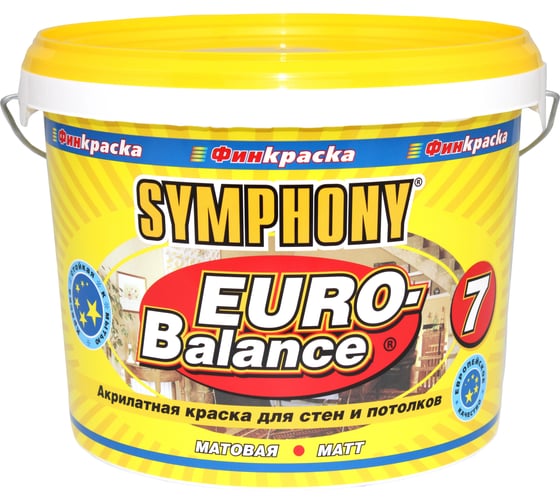Изображение товара Краска SYMPHONY в/э, евро-баланс 7 А, 10/9л пласт., oсновной 00-00009152