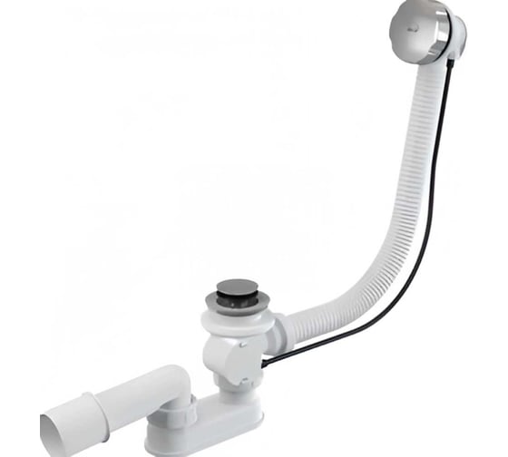 Изображение товара Сифон для ванны ООО ПКФ Сварком с вып/пер автомат 60 см (уп/1шт) СанТех s046622