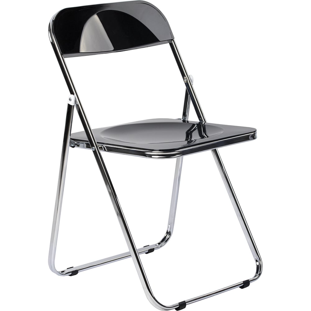 Изображение товара Стул офисный складной BRABIX глянцевый черный Style CF-015, хромированный каркас, пластик, 533248