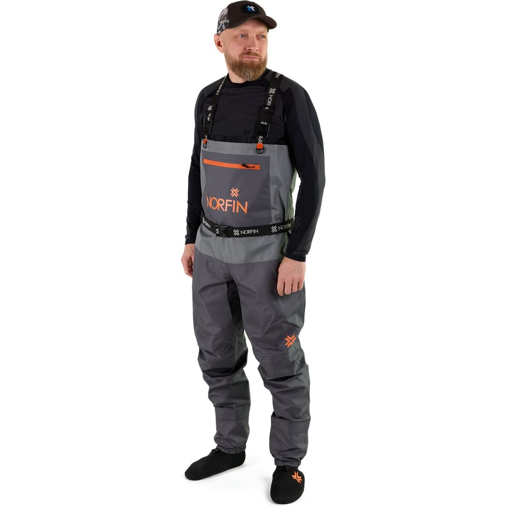 Полукомбинезон забродный NORFIN PILOT STOCKINGFOOT GRAY 05 р.XXL 83329-05XXL