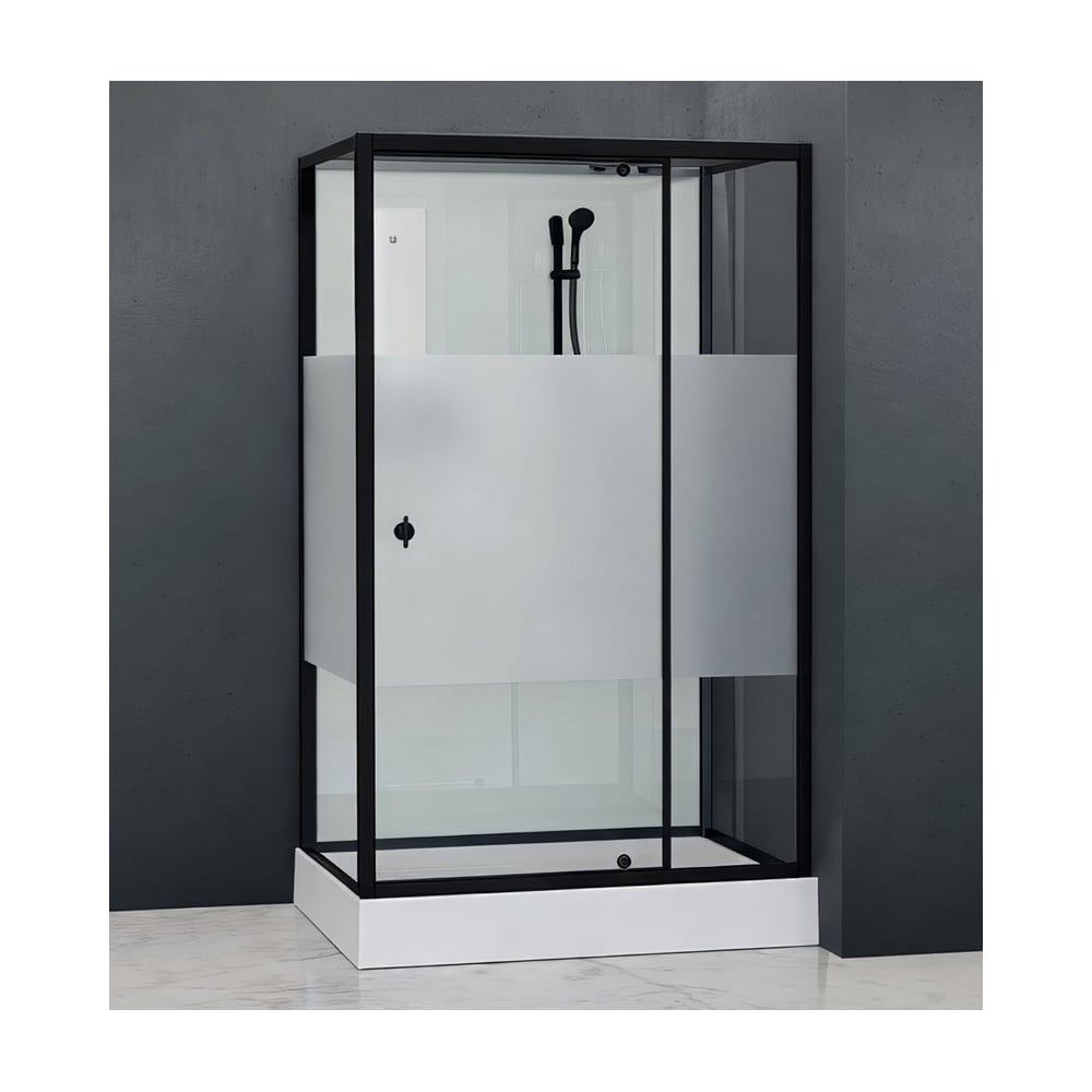 Изображение товара Душевая кабина прямоугольная RGW 80×120×200 см, модель AN-207-B, чёрный, стекло Frost Line, 6 мм 411320782-94 Изображение товара Душевая кабина прямоугольная RGW 80×120×200 см, модель AN-207-B, чёрный, стекло Frost Line, 6 мм 411320782-94