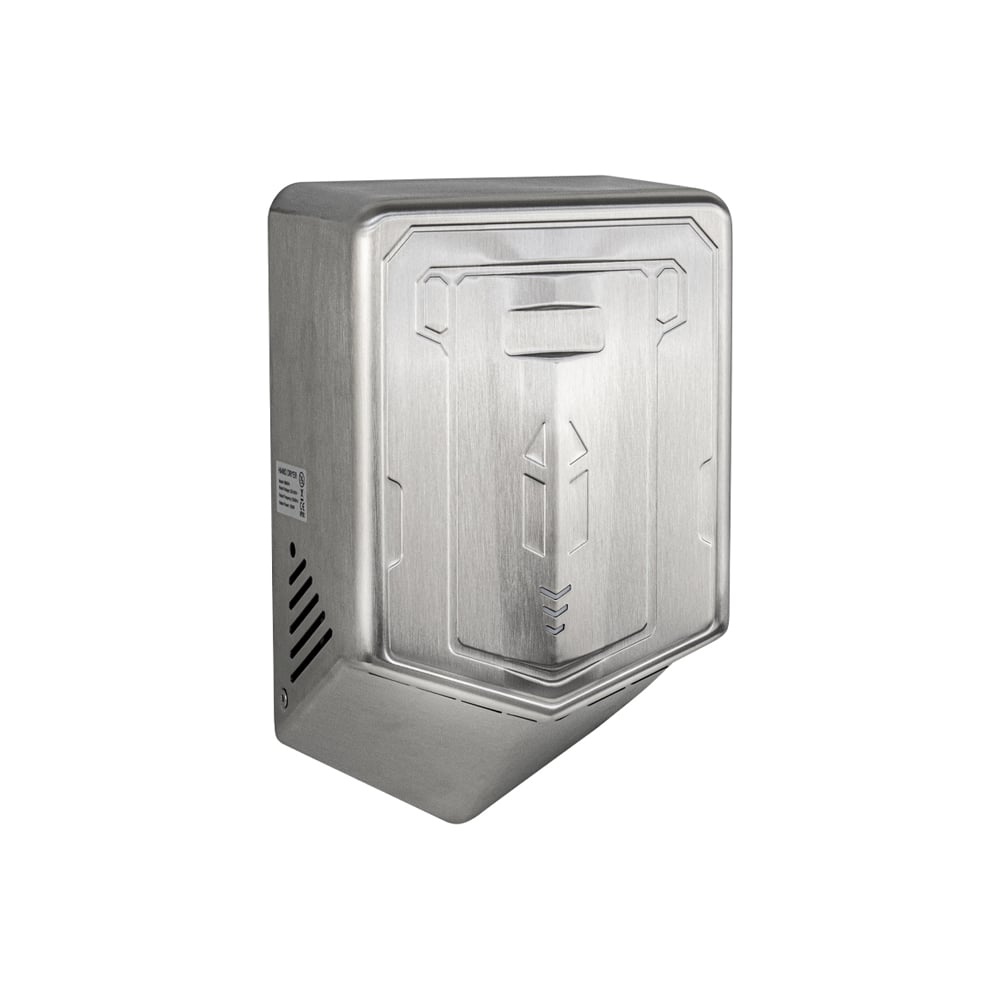 Изображение товара Сушилка для рук антивандальная GFmark модель "V-винблейд" оптима, 1300Вт, корпус из нержавеющей стали марки, цвет САТИН. 6866-N