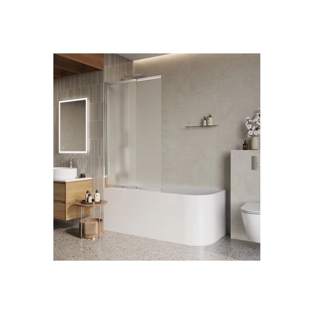 Изображение товара Душевая шторка на ванну BelBagno LUCE-VF-11-90/145-P-Cr