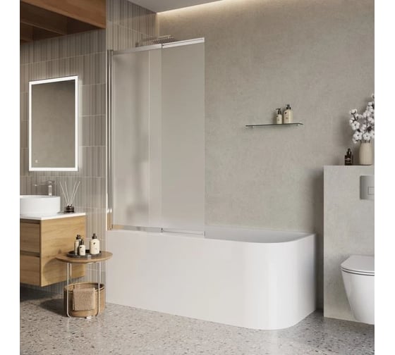 Изображение товара Душевая шторка на ванну BelBagno LUCE-VF-11-90/145-P-Cr