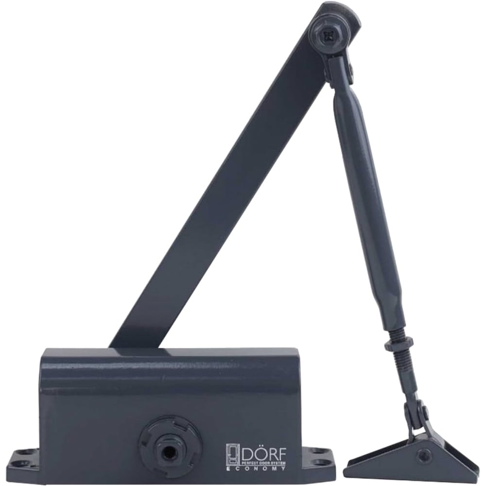 Изображение товара Доводчик DORF L-8223 DA до 80 кг, черный, с задержкой закрывания до 30 сек L8223_DA_black