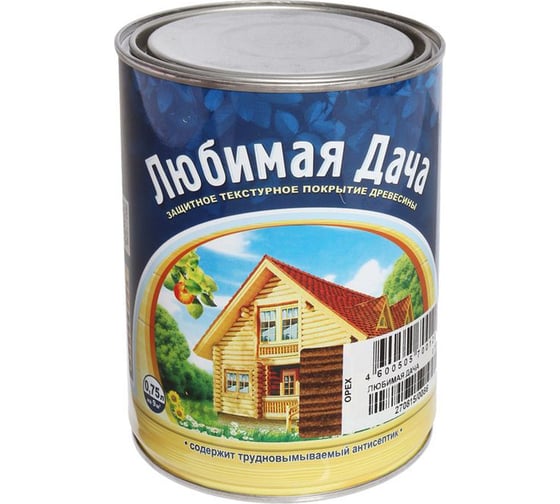 Изображение товара Защитно-декоративное покрытие ЛЮБИМАЯ ДАЧА  махагон, 0,75 л 6 35267
