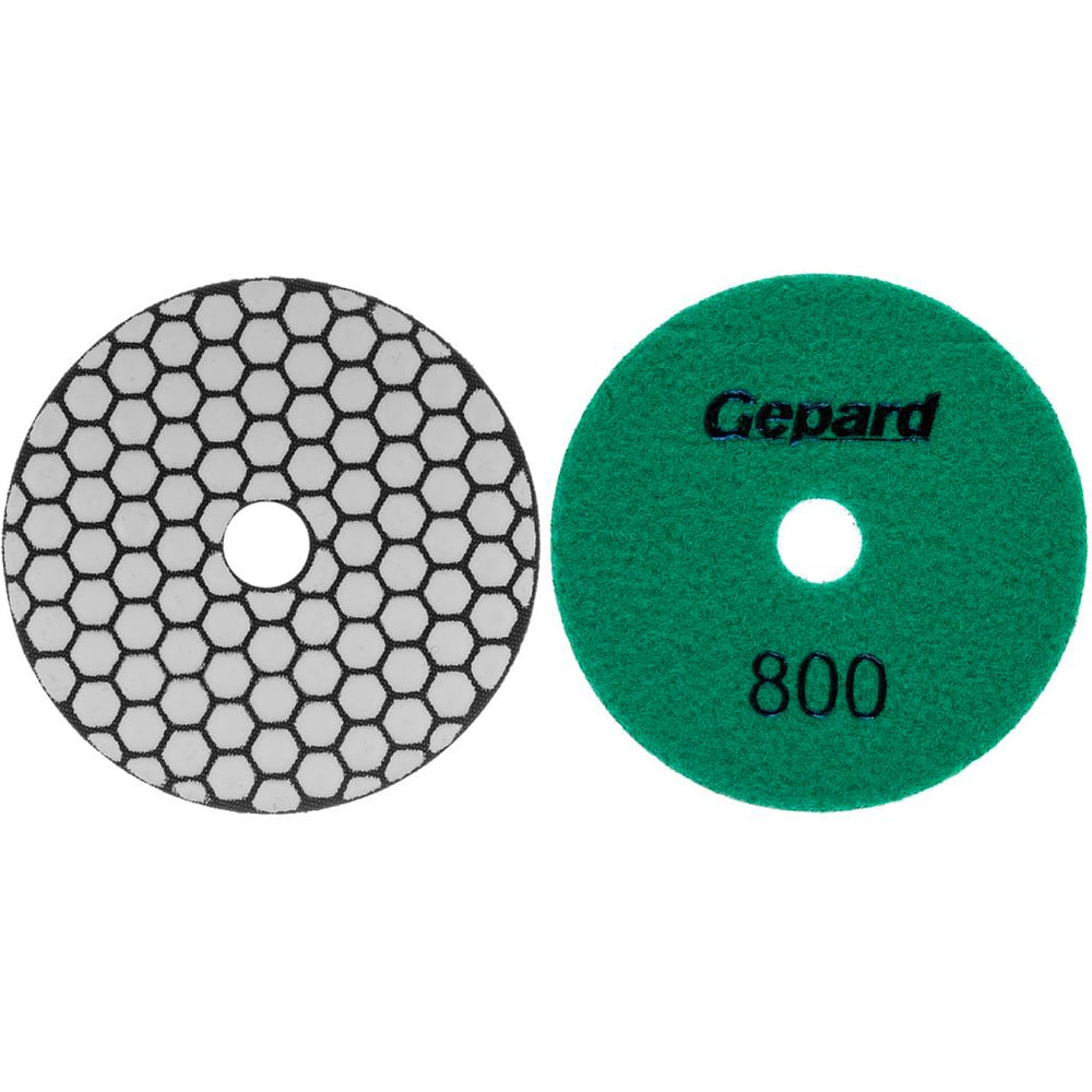 Шлифкруг алмазный гибкий GEPARD 100мм P800 сухой (GP5023-800) ЦЗ-0393419898