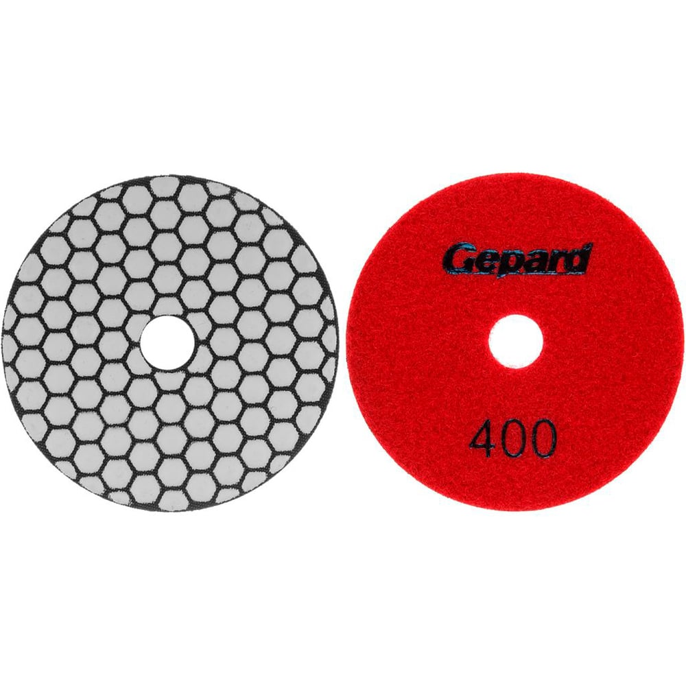 Шлифкруг алмазный гибкий GEPARD 100мм P400 сухой (GP5023-400) ЦЗ-0048349770