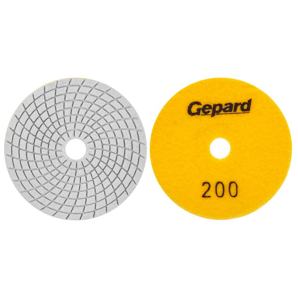 Шлифкруг алмазный гибкий GEPARD 100мм P200 мокрый (GP5022-200) ЦЗ-1622622560