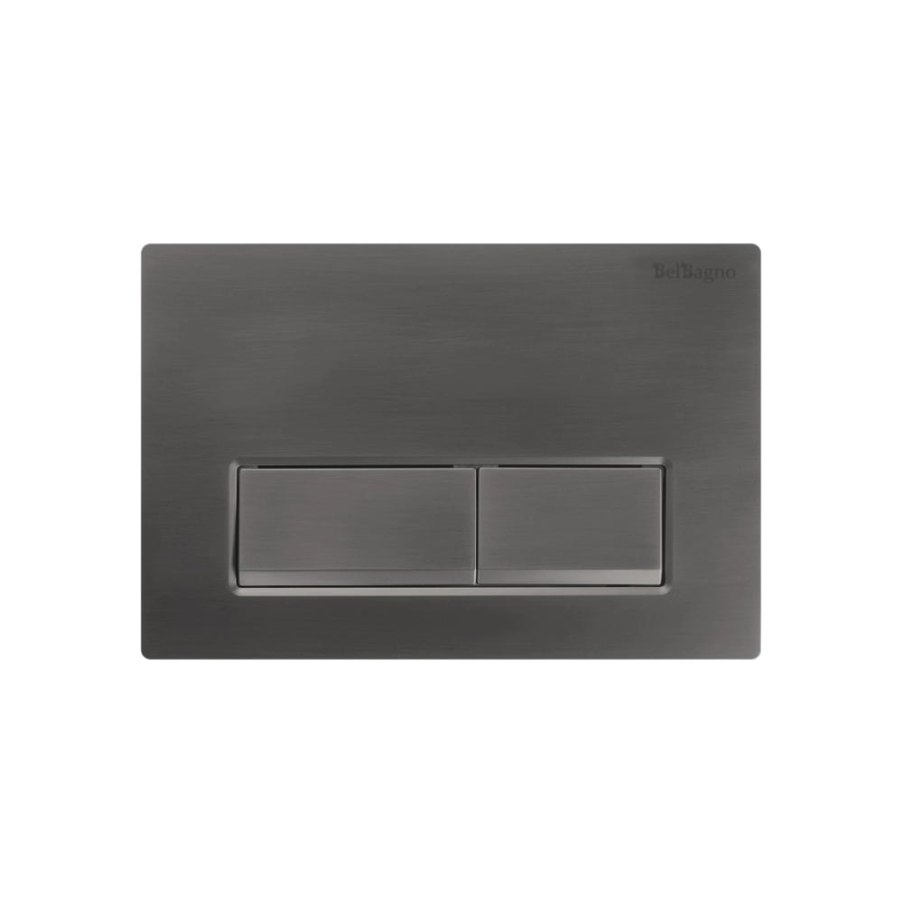 Изображение товара Кнопка смыва BelBagno оружейная сталь BB-15R-GM для унитаза