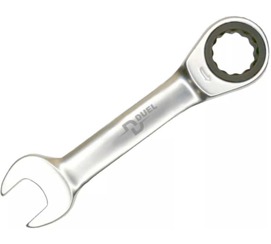 Изображение товара Ключ комбинированный короткий трещоточный DUEL 14 мм, длина 119 мм 12550014