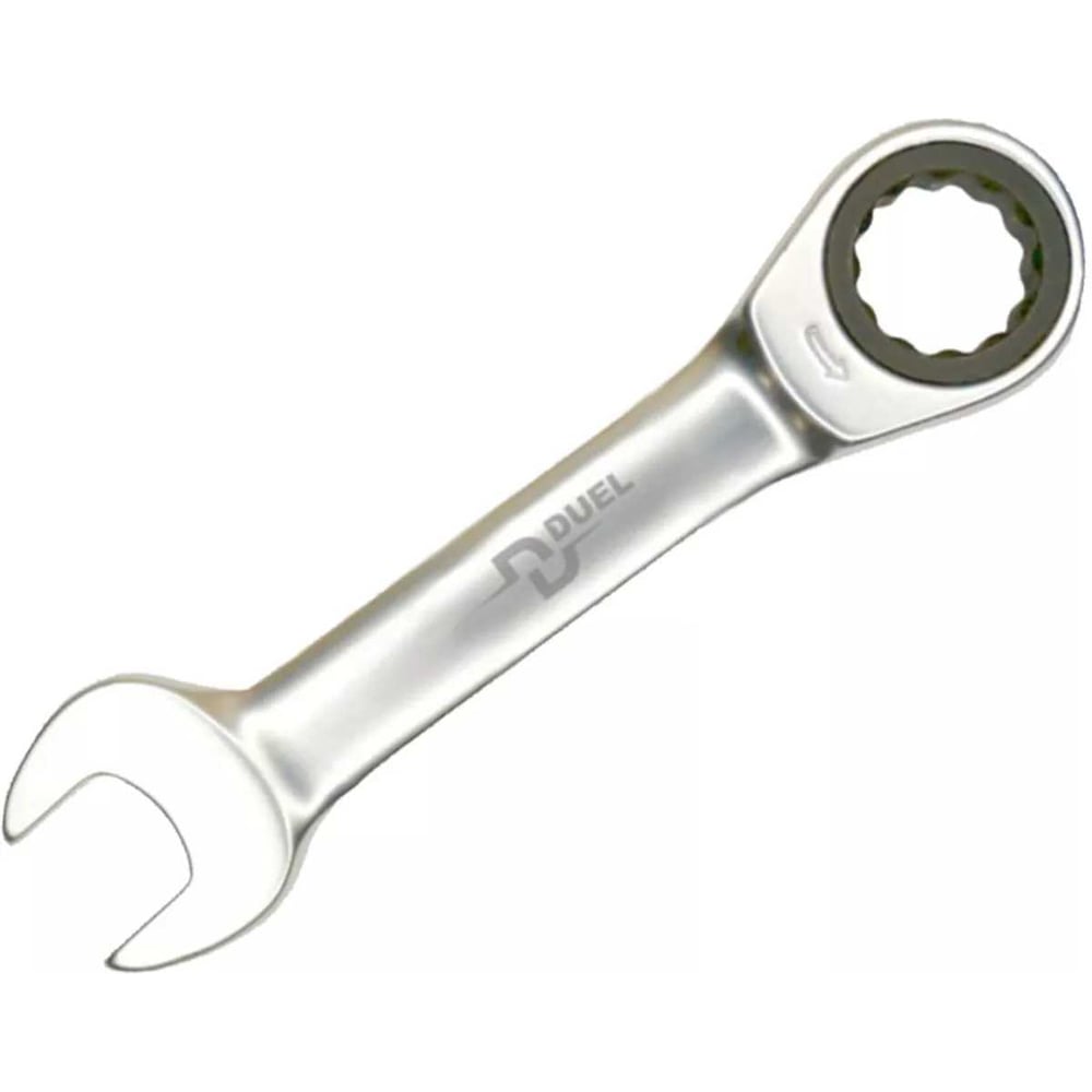 Изображение товара Ключ комбинированный короткий трещоточный DUEL 10 мм, длина 98 мм 12550010