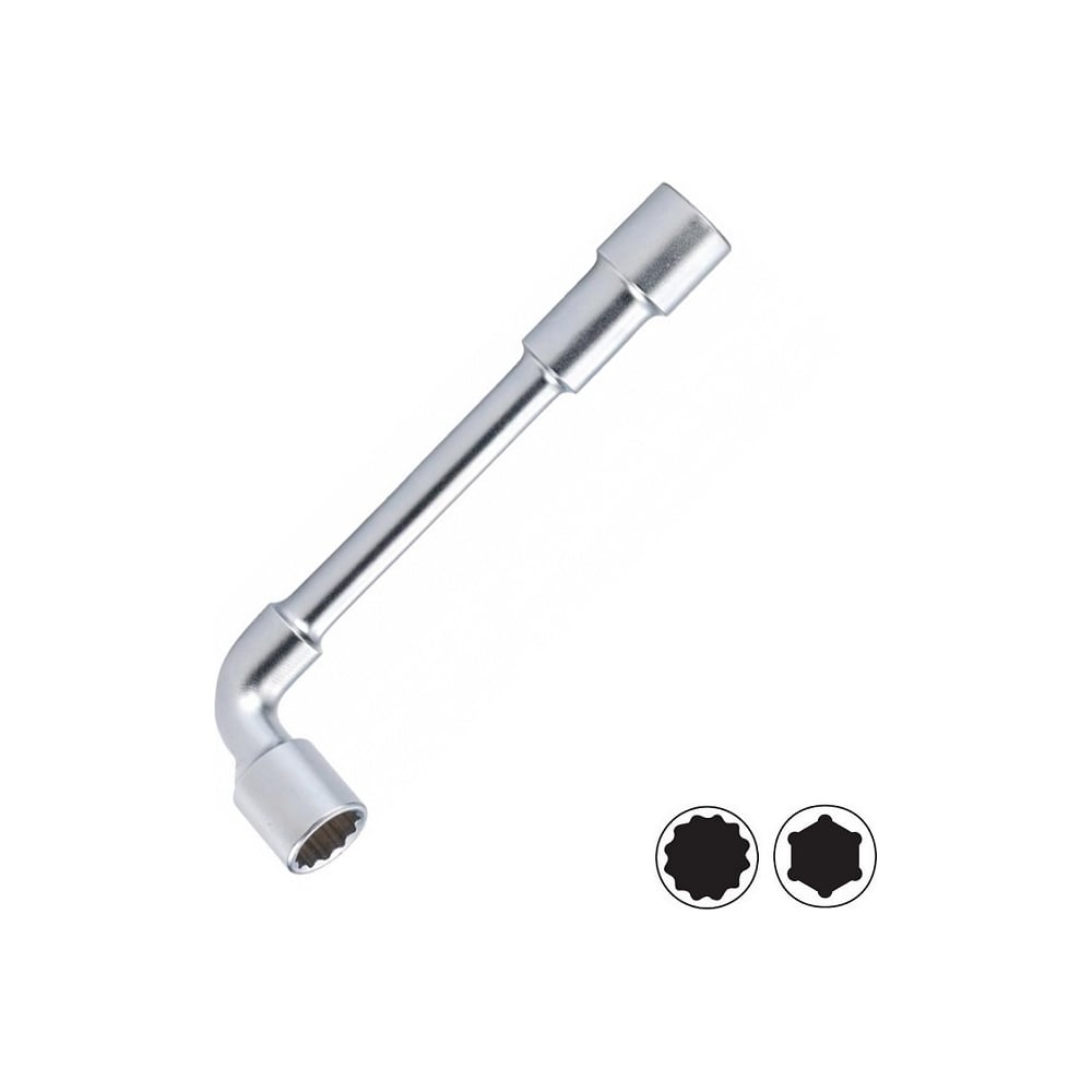 Изображение товара Ключ гаечный разносторонний FORCE 75326А 6 и 12-ти гранный Г-образный 26мм, с отверстием под шпильки 75326A